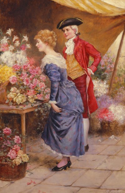 The Flower Stall by Leo Malempre